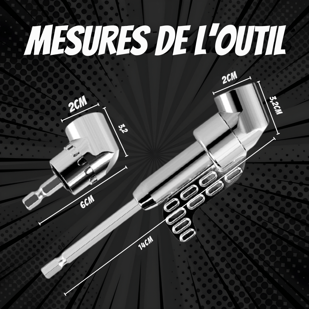 Adaptateur d'angle pour Perceuse ( 1 ACHETE = 1 OFFERT )